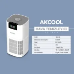 AKCOOL 180 m³/h Hava Temizleme Cihazı ( 25 m² ) - Görsel 5